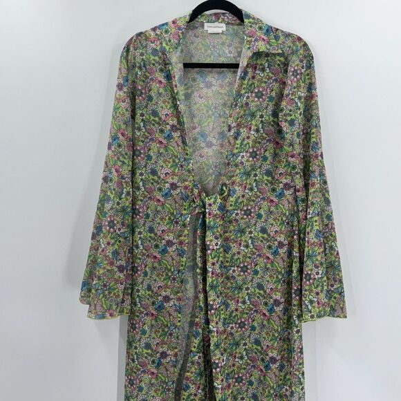 Lovers & Friends Floral Set Ring My Bell Robe And Shorts Size Small - Picture 4 of 16